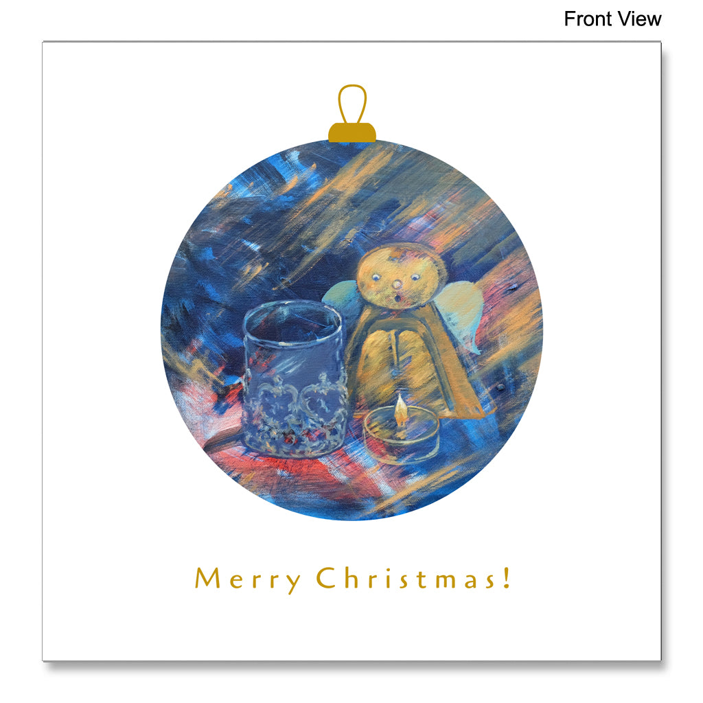 Front view of the Christmas Card Krakow Angel by Nelly Vranceanu