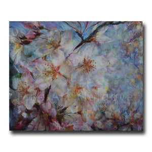 Original painting Cherry Flowers by Veronica Iftodii on fineartmoldova.com