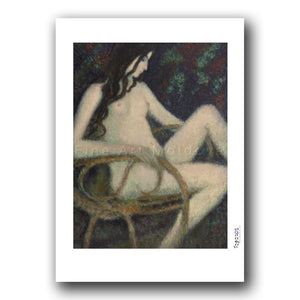 Fine art print titled Nude by Moldovan artist Gheorghe Tărnă